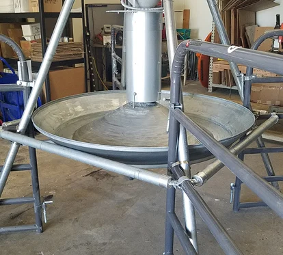 Trough guard rails installed around a Feed-Smart feed trough